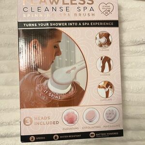 LAWLESS Cleanse Spa Spinning Brush - White and Pink